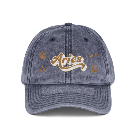 'Aries' Vintage Embroidered Cap