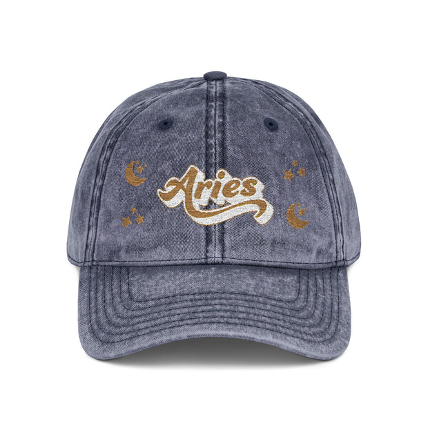 'Aries' Vintage Embroidered Cap