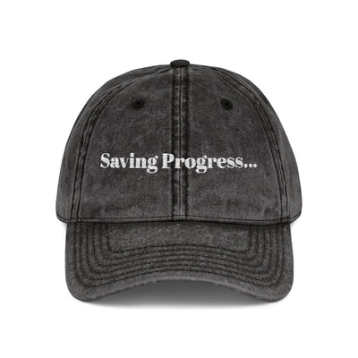 'Saving Progress...' Vintage Embroidered Cap