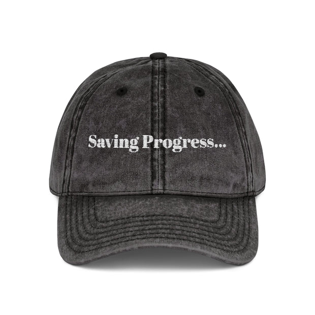 'Saving Progress...' Vintage Embroidered Cap