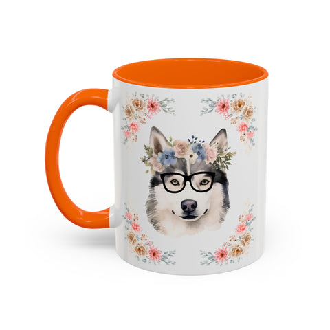 Geeky Goddess Siberian Husky Accent Coffee Mug