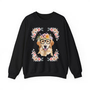 Geeky Goddess Golden Retriever Unisex Crewneck Sweatshirt