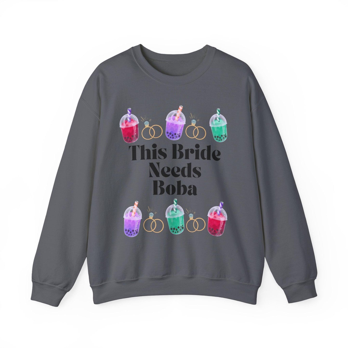 'This Bride Needs Boba' Unisex Crewneck Sweatshirt