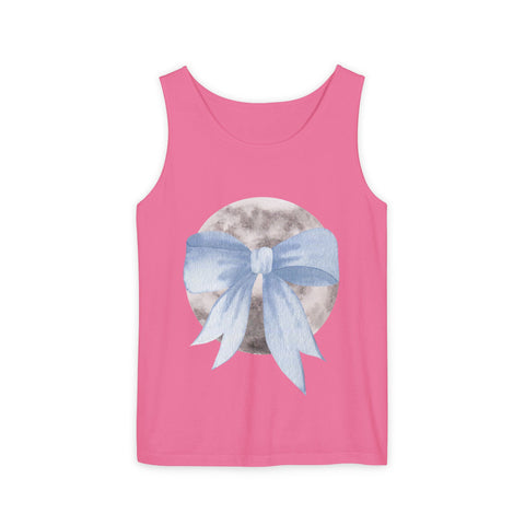 Moon Wrapped In Bow Unisex Tank Top