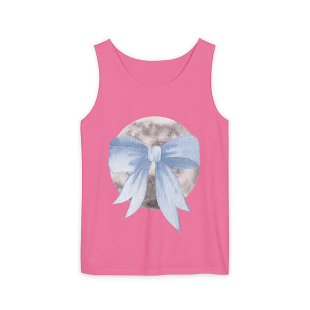 Moon Wrapped In Bow Unisex Tank Top