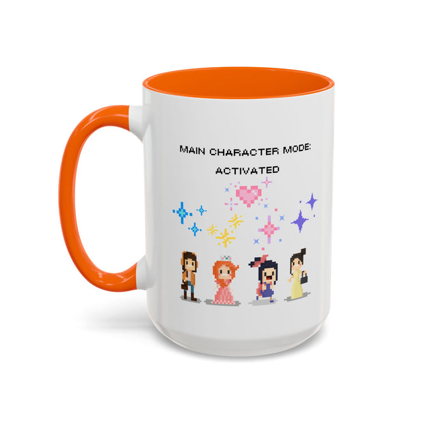 'Main Character Mode: Activated' Accent Coffee Mug