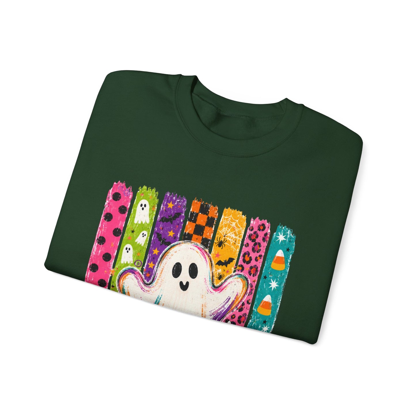 Rainbow Ghost Halloween Sweatshirt | Cute Ghost Graphic Crewneck