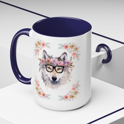 Geeky Goddess Wolf Accent Coffee Mug
