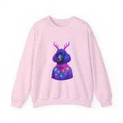 Neon Poodle with Antlers Sweatshirt | Colorful Holiday Sweater Illustration