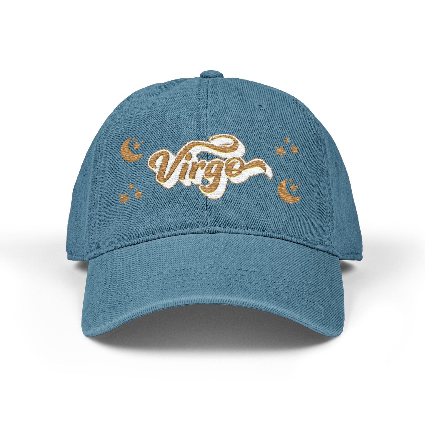 'Virgo' Denim Embroidered Cap