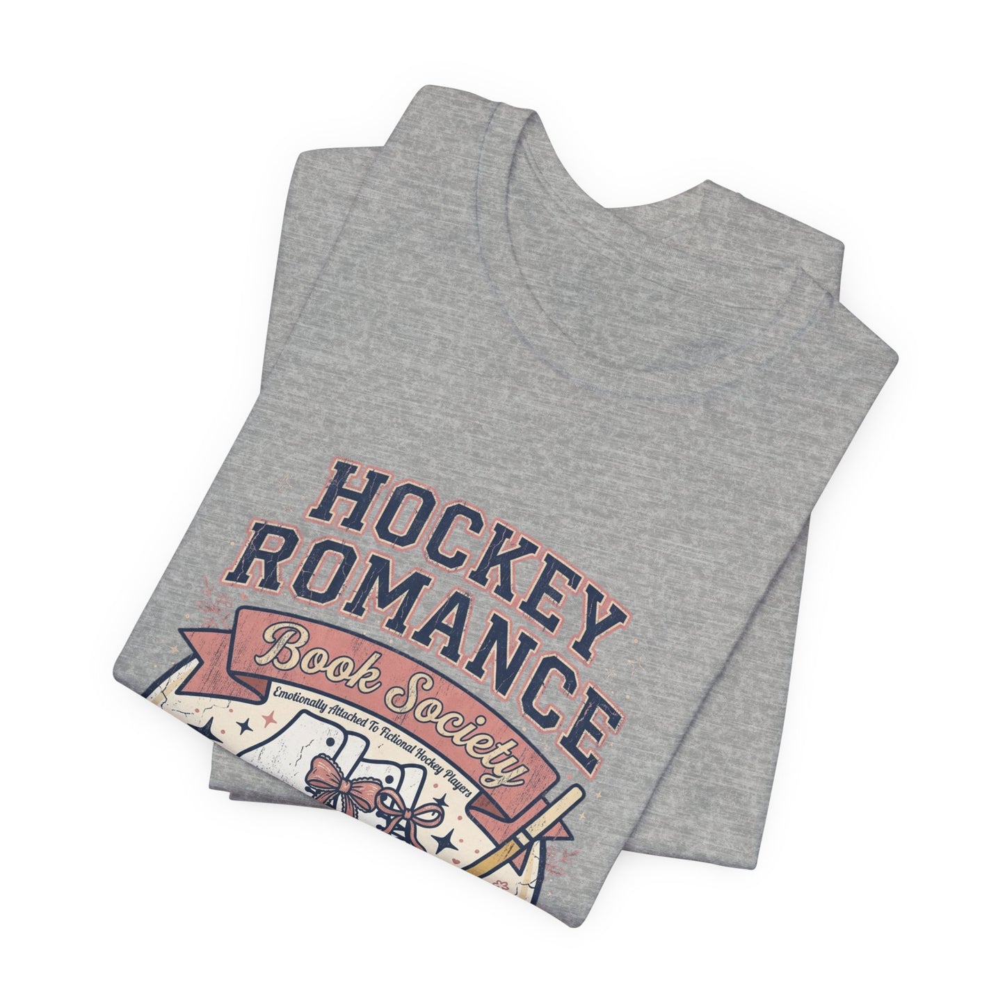 Hockey Romance T Shirt, Booktok Romance Reader Tee, Cozy Hockey Book Girly Shirt, Romance Book Lover Gift