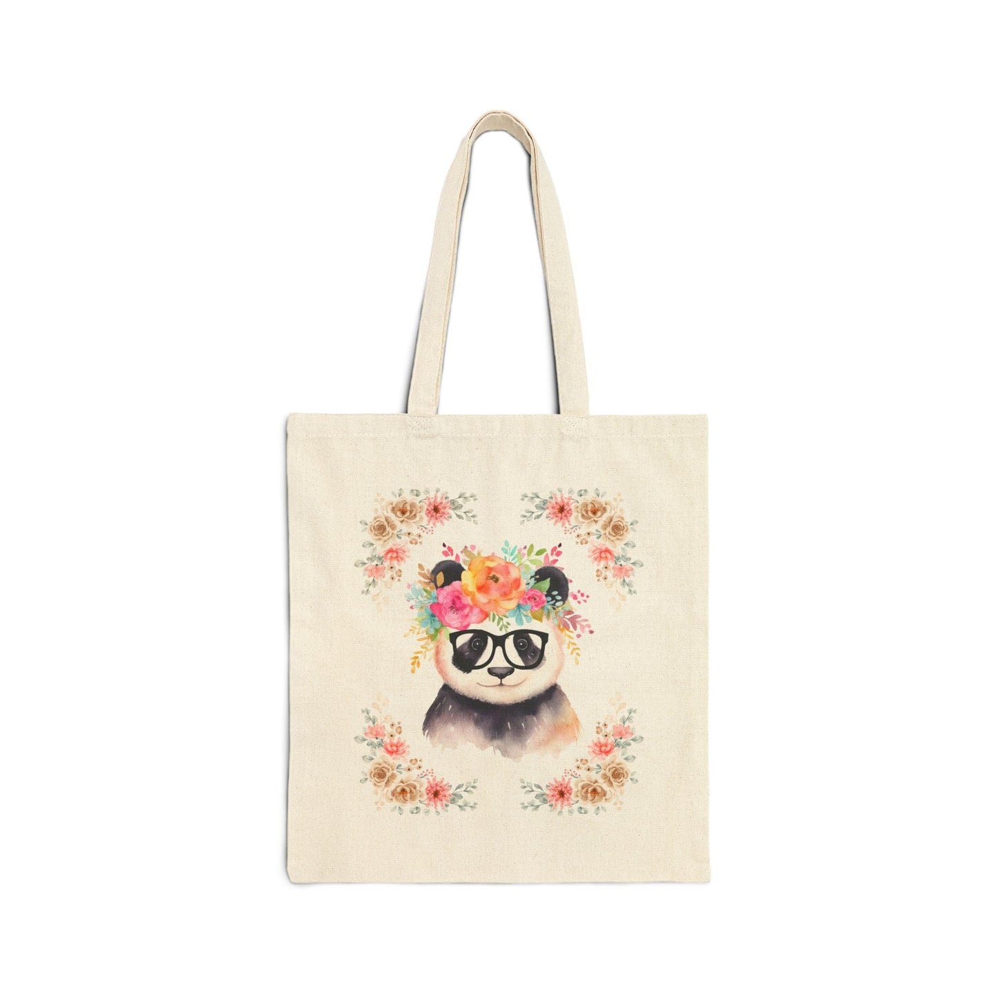Geeky Goddess Panda Cotton Canvas Tote Bag