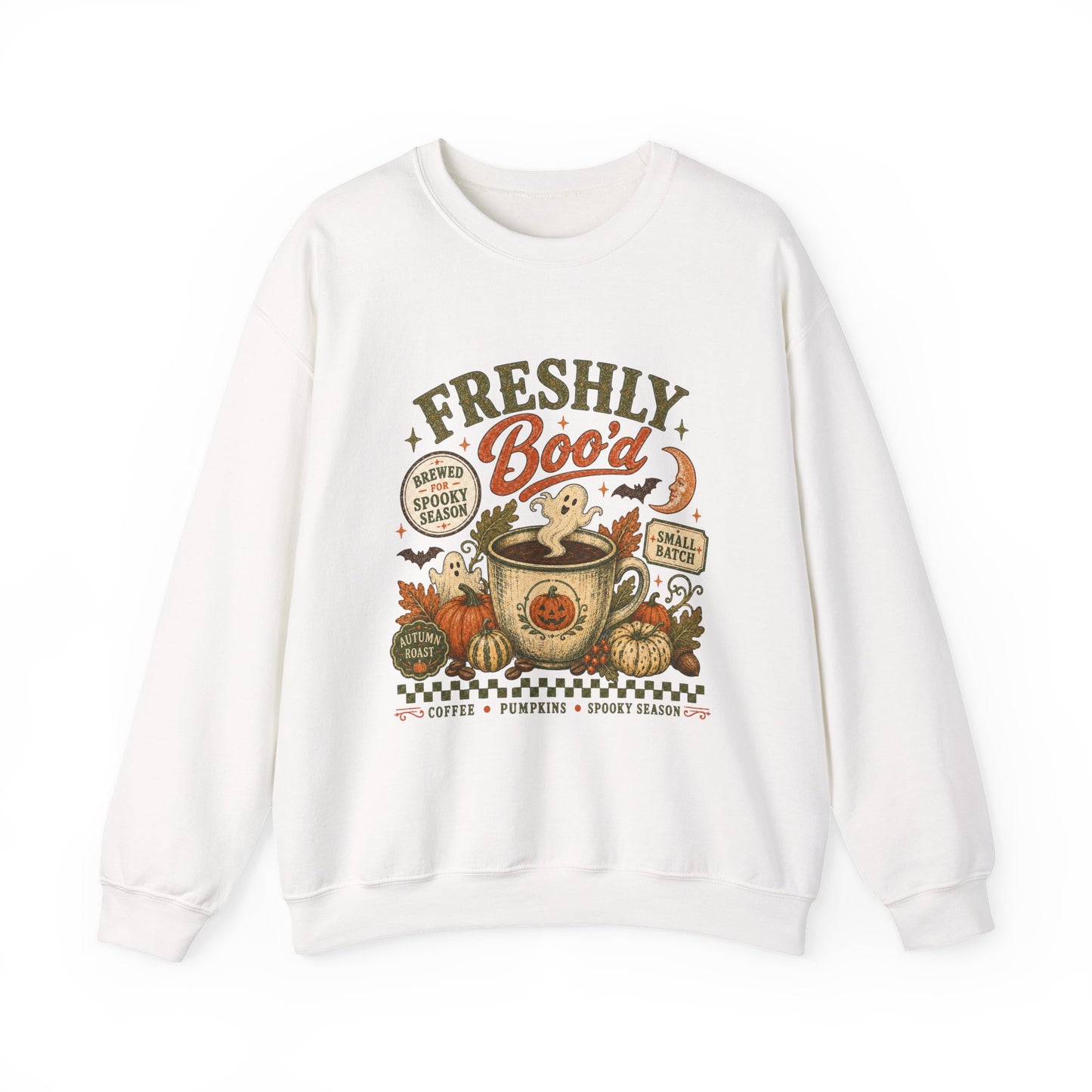 Freshly Boo'd Coffee Crewneck Sweatshirt | Pumpkin Spice Autumn