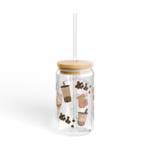 'Just a Girl Who Loves Boba' Sipper Glass