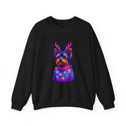Festive Dog Sweatshirt, Cozy Unisex Crewneck, Pet Lover Gift, Holiday Apparel, Cute Dog Design