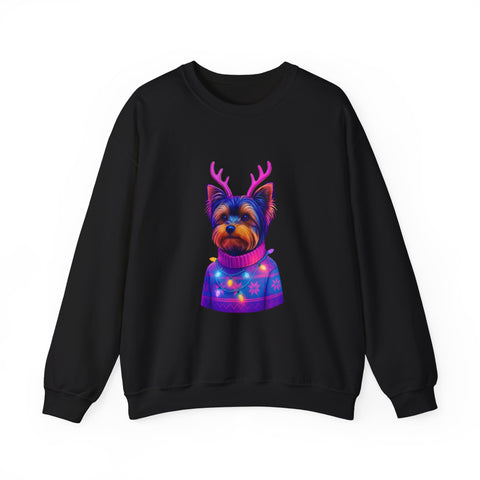Festive Dog Sweatshirt, Cozy Unisex Crewneck, Pet Lover Gift, Holiday Apparel, Cute Dog Design