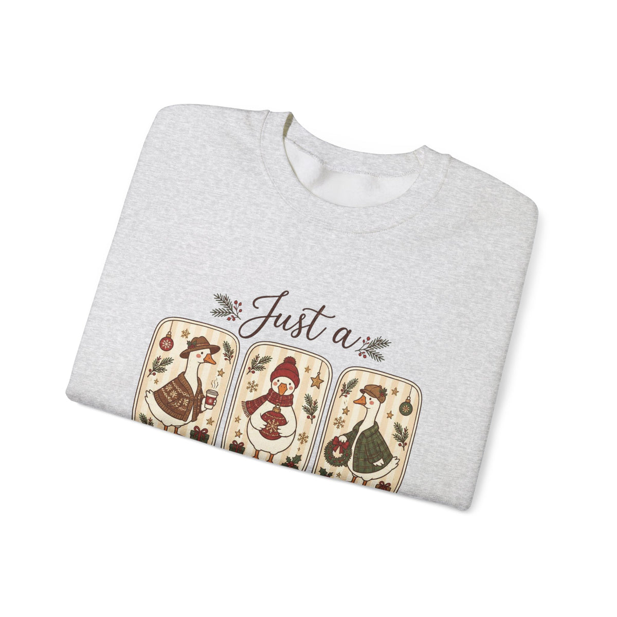 Just a Jolly Goose sweatshirt | Retro folk art goose design