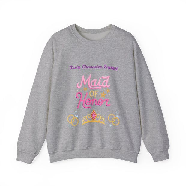 'Main Character Energy: Maid of Honor' Unisex Crewneck Sweatshirt