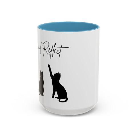 'Paws and Reflect' Cats Accent Coffee Mug