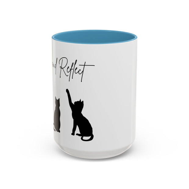 'Paws and Reflect' Cats Accent Coffee Mug