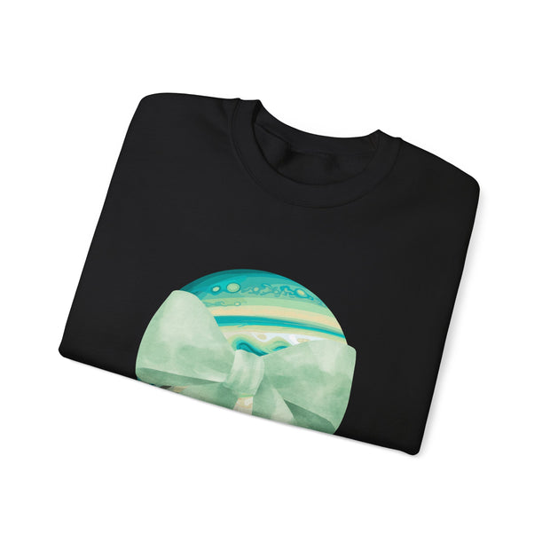 Green Planet Wrapped In A Bow Unisex Crewneck Sweatshirt