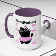 'Meowgical Girl' Accent Coffee Mug