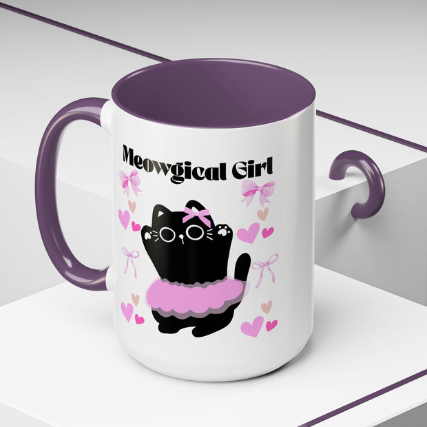 'Meowgical Girl' Accent Coffee Mug