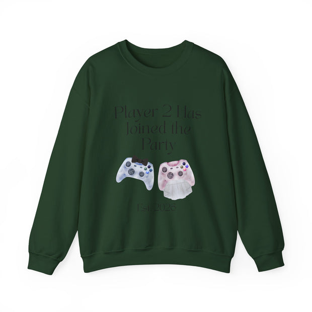 'Player 2 Has Joined The Party' 'Est. 2026' Unisex Crewneck Sweatshirt