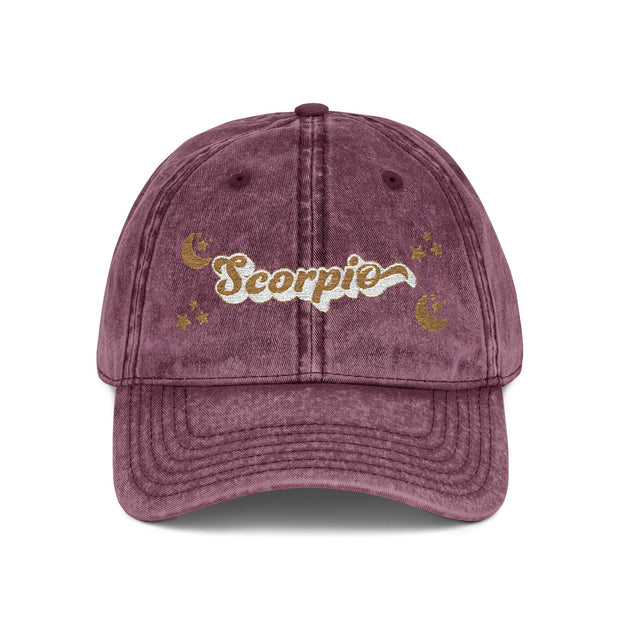 'Scorpio' Vintage Embroidered Cap