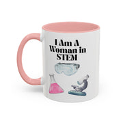 'I Am A Woman In STEM' Scientist Accent Coffee Mug