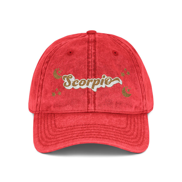 'Scorpio' Vintage Embroidered Cap