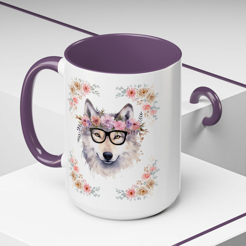 Geeky Goddess Wolf Accent Coffee Mug