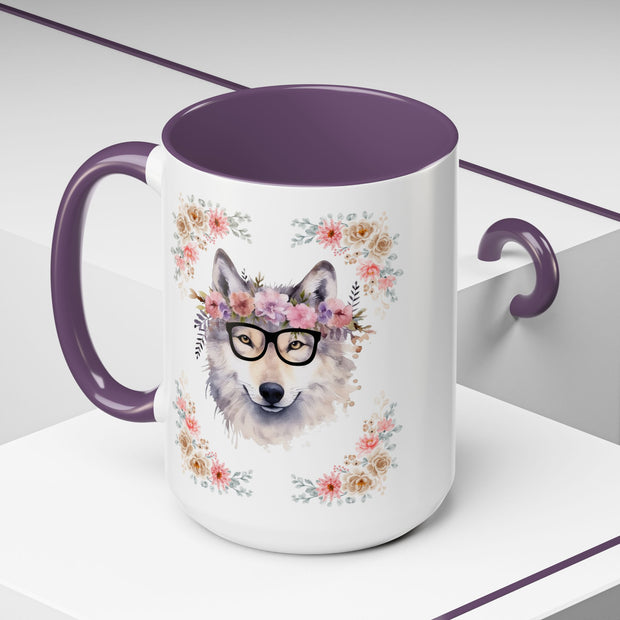 Geeky Goddess Wolf Accent Coffee Mug