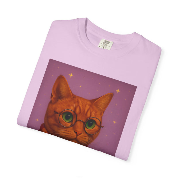 Pawgwarts Orange Cat Wizard T-Shirt