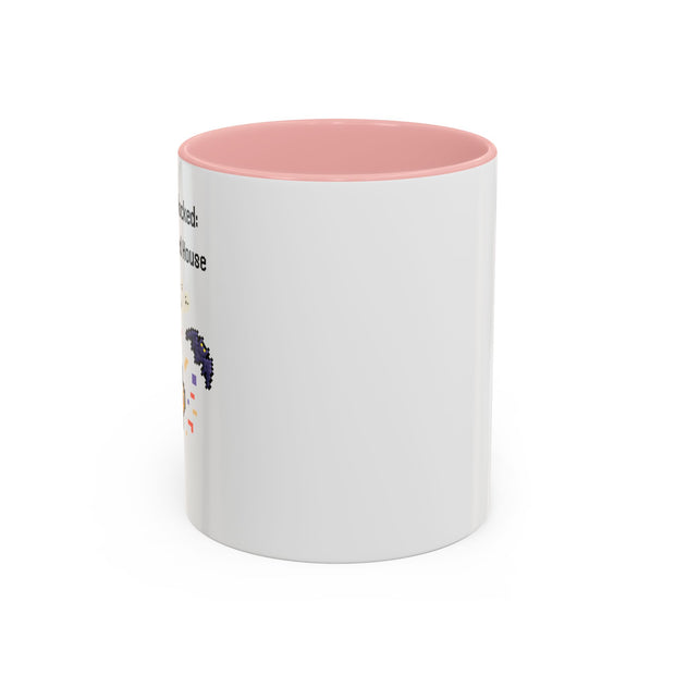 'Achievement Unlocked: Survived A Haunted House' Accent Coffee Mug