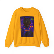 Cozy Gamer Cat Sweatshirt - Unisex Heavy Blend™ Crewneck, Perfect for Gaming Nights, Halloween, Cat Lovers, Gift Ideas, Comfortable Wear