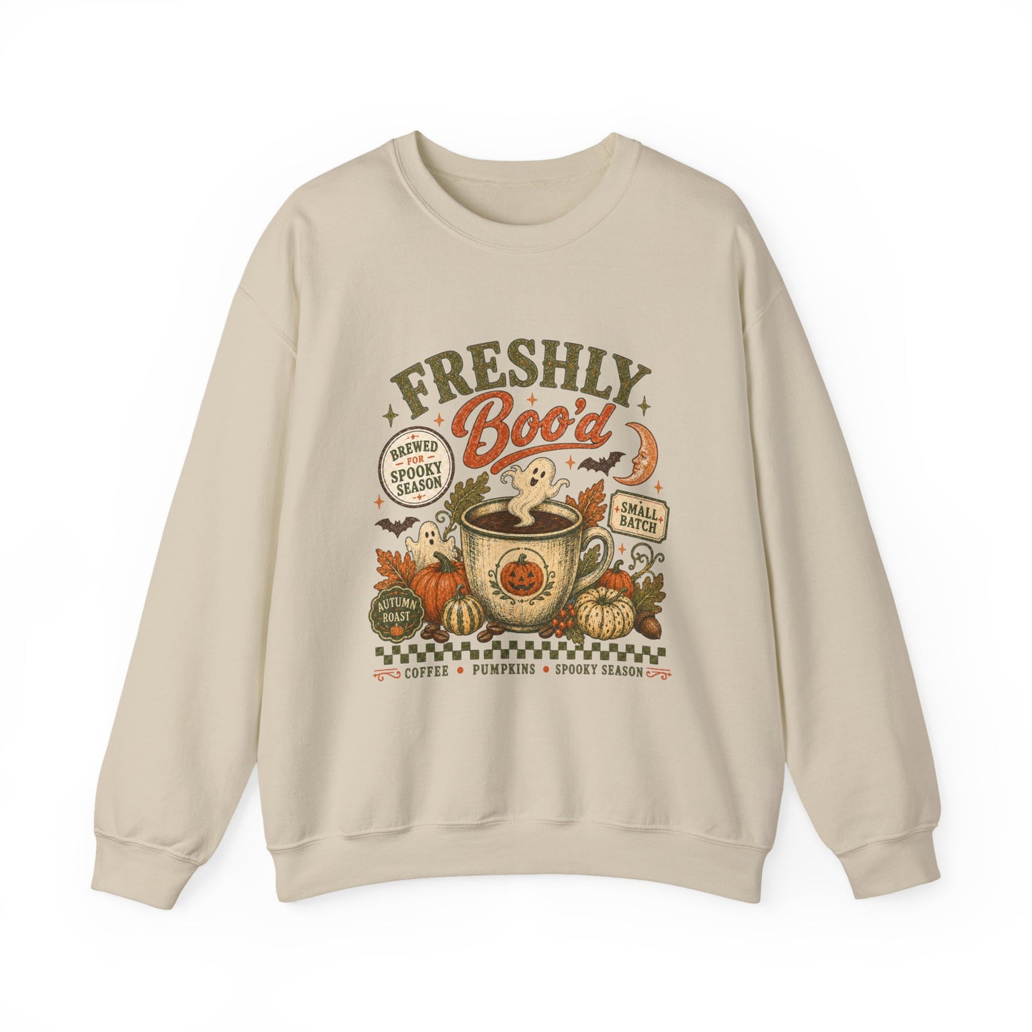 Freshly Boo'd Coffee Crewneck Sweatshirt | Pumpkin Spice Autumn