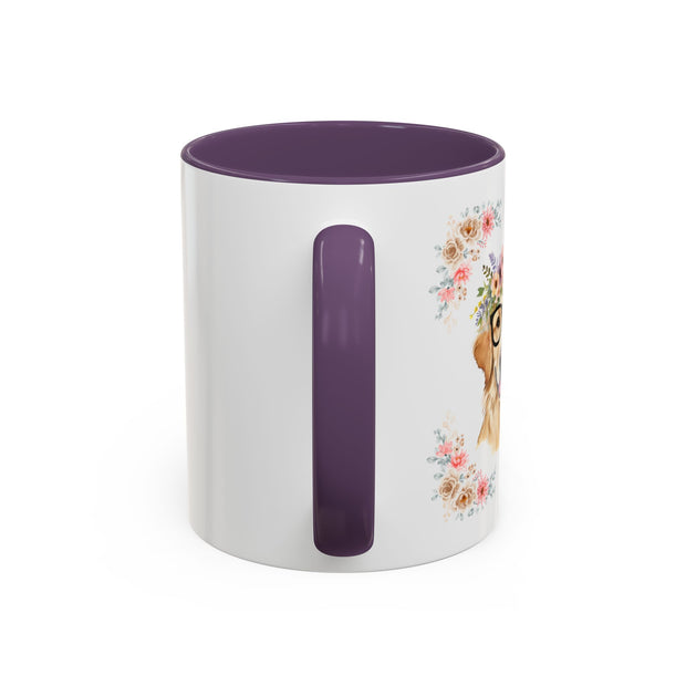 Geeky Goddess Golden Retriever Accent Coffee Mug