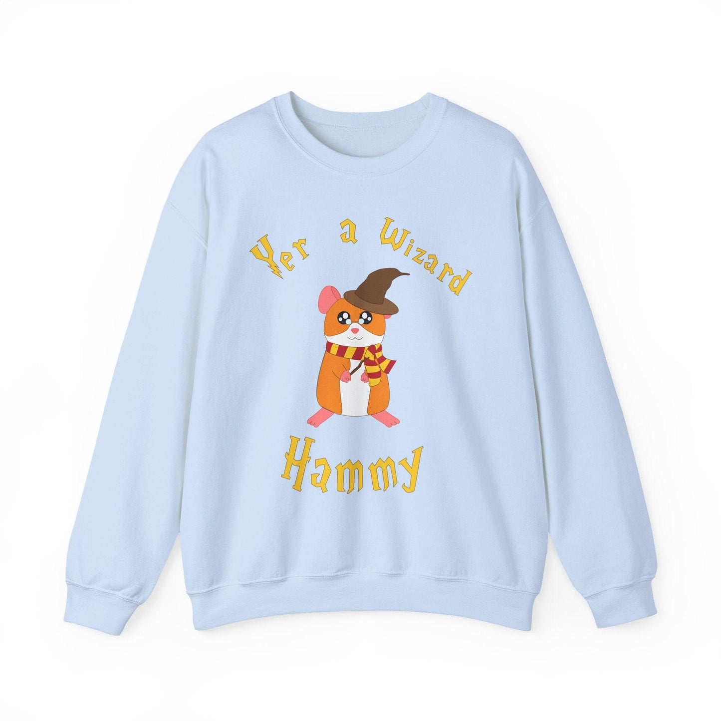 Hammy Wizard Illustration Sweatshirt | Cute Hamster Wizard Crewneck