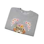 Geeky Goddess Golden Retriever Unisex Crewneck Sweatshirt