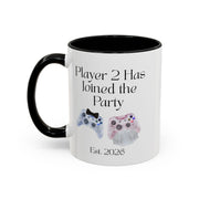 'Player 2 Has Joined The Party' 'Est. 2026' Accent Coffee Mug