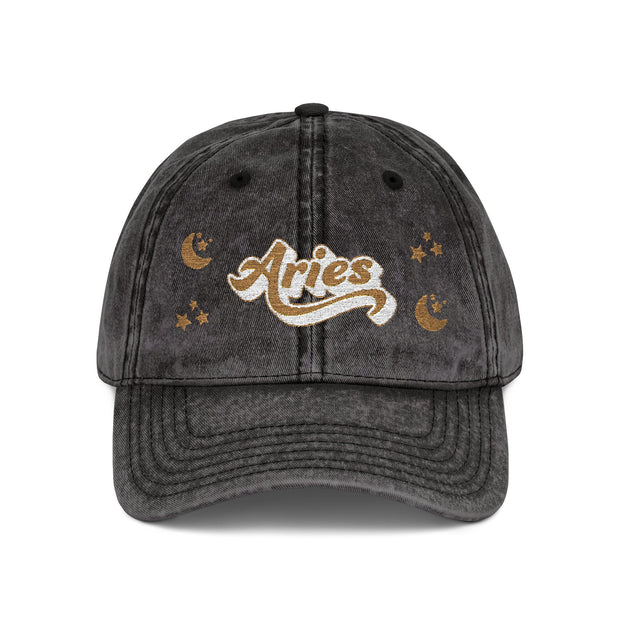 'Aries' Vintage Embroidered Cap
