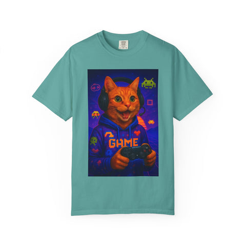 Game On Orange Cat Unisex T-Shirt