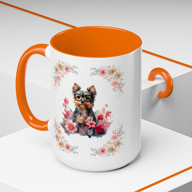 Geeky Goddess Yorkie Accent Coffee Mug