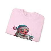 Retro Santa Holding Martini Sweatshirt | Vintage Christmas Crewneck