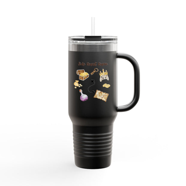 'Side Quest Queen' Insulated Travel Mug, 40oz