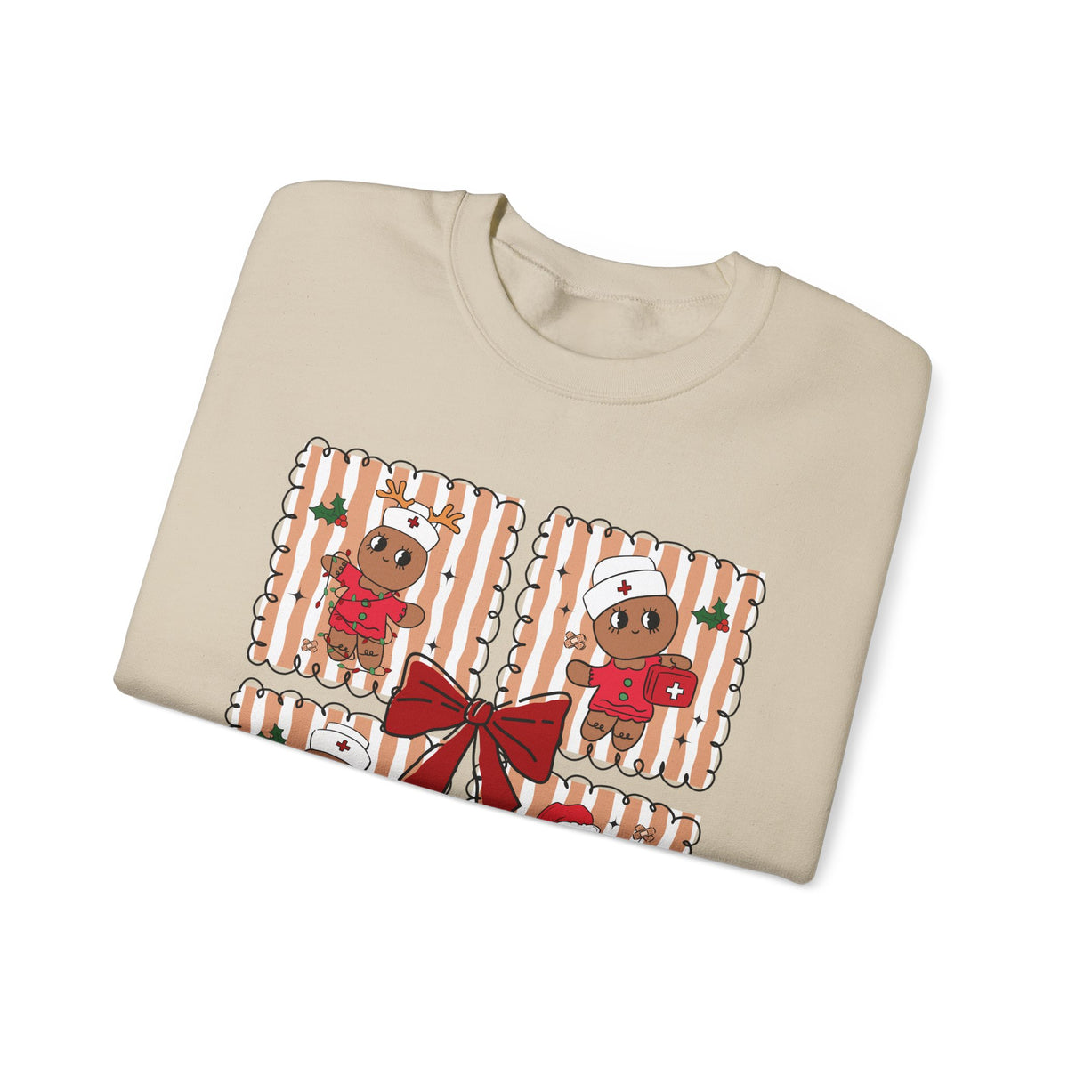 Gingerbread Christmas Sweatshirt, Cute Gingerbread Crewneck, Christmas Bow Sweatshirt, Gingerbread Man Shirt, Funny Holiday Sweater, Christmas Gift