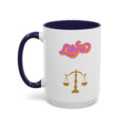 'Libra' Zodiac Accent Coffee Mug