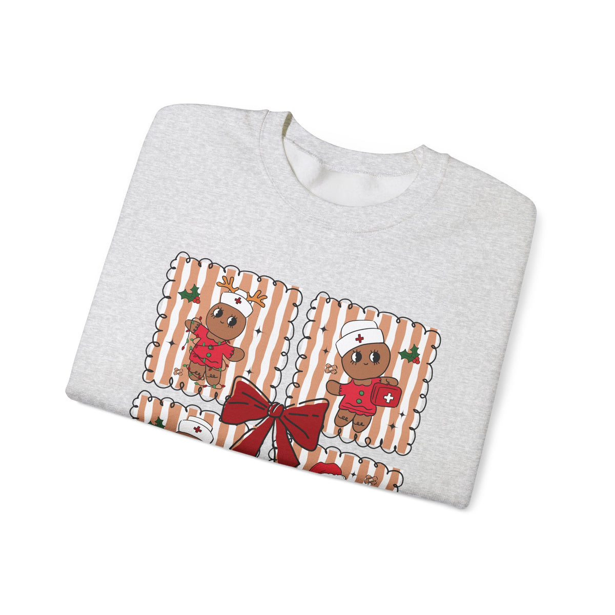 Gingerbread Christmas Sweatshirt, Cute Gingerbread Crewneck, Christmas Bow Sweatshirt, Gingerbread Man Shirt, Funny Holiday Sweater, Christmas Gift