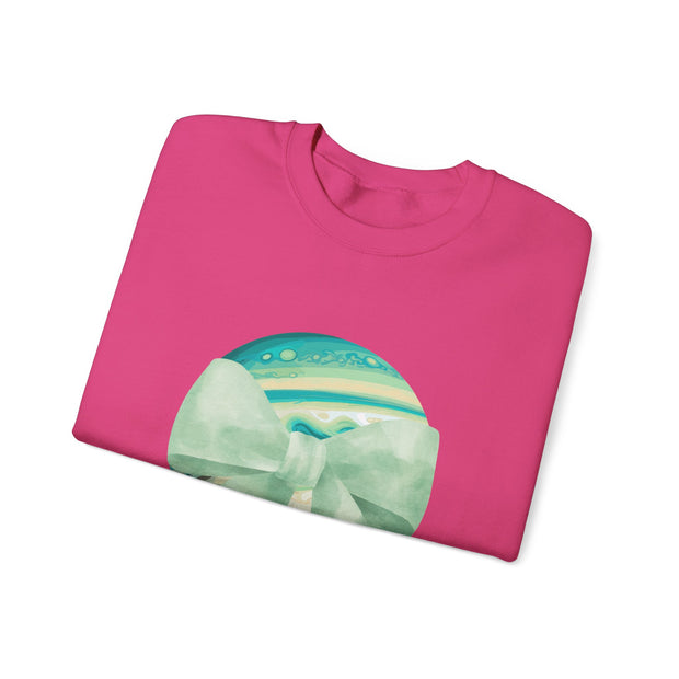 Green Planet Wrapped In A Bow Unisex Crewneck Sweatshirt